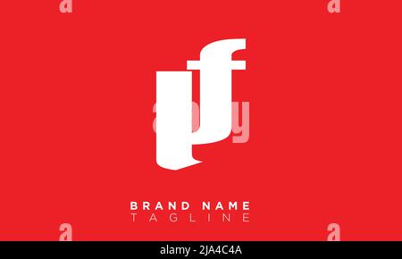 UF Alphabet Buchstaben Initialen Monogramm Logo Stock Vektor