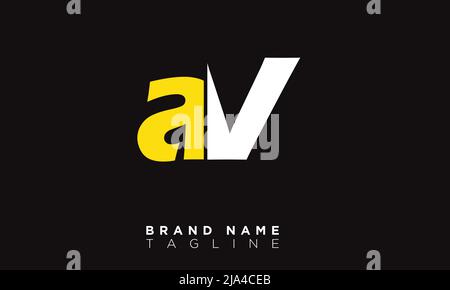 AV Alphabet Buchstaben Initialen Monogramm Logo Stock Vektor