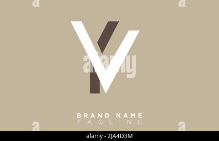 YV Alphabet Buchstaben Initialen Monogramm Logo Stock Vektor