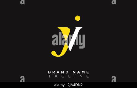Buchstabenbuchstaben Initialen Monogramm Logo JV, VJ, J und V Stock Vektor