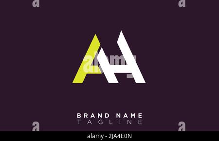 Buchstabenbuchstaben Initialen Monogramm-Logo AH, HA, A und H Stock Vektor