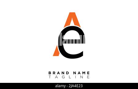 Buchstabenbuchstaben Initialen Monogramm Logo AE, EA, A und E Stock Vektor