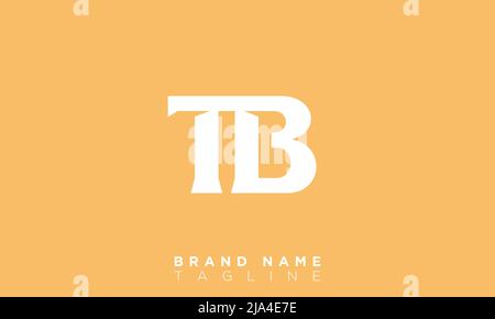 Buchstabenbuchstaben Initialen Monogramm-Logo TB, BT, T und B Stock Vektor