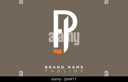 Buchstabenbuchstaben Initialen Monogramm-Logo PH, HP, P und H Stock Vektor