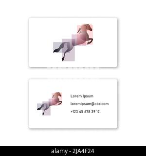 Vektorpferd im Gradientenstil. Bearbeitbare Abbildung Stock Vektor