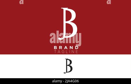 Buchstabenbuchstaben Initialen Monogramm-Logo JB, BJ, J und B Stock Vektor