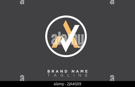 Buchstabenbuchstaben Initialen Monogramm-Logo AV, VA, A und V Stock Vektor