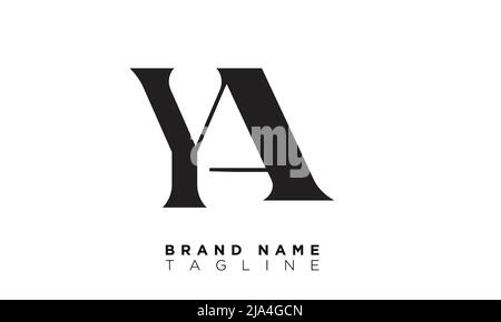 Ya Alphabet Buchstaben Initialen Monogramm Logo AY, Y und A Stock Vektor