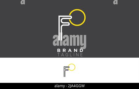 Buchstabenbuchstaben Initialen Monogramm Logo FO, OF, F und O Stock Vektor