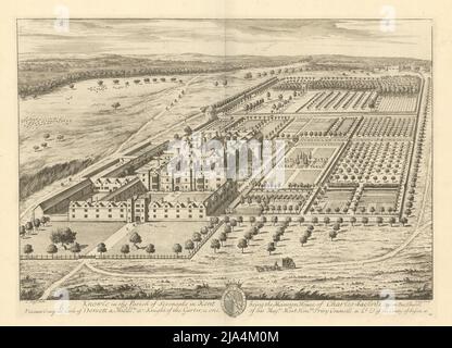 Knole House von Kip & Knyff. 'Knowle in der Parish of Sevenoaks in Kent' 1709 Stockfoto