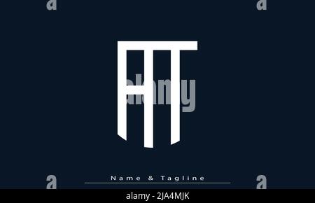 Alphabet Buchstaben Initialen Monogramm Logo AT, TA Stock Vektor