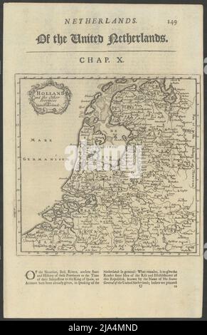 Holland & die anderen Provinzen der Vereinigten Niederlande von Herman Moll 1709 Karte Stockfoto