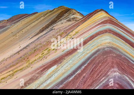 Vinicunca, Region Cusco, Peru. Montana de Siete Colores oder Rainbow Mountain. Südamerika. Stockfoto