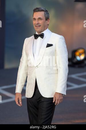 Jon Hamm nimmt am 19. Mai 2022 an der Royal Film Performance „Top Gun: Maverick“ am Leicester Square in London, England, Teil. Stockfoto