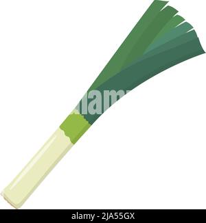 Lauch isoliert auf weißem Hintergrund, flache Design-Vektor-Illustration Stock Vektor