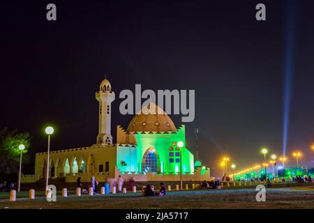 Schöne Al Khobar Corniche Moschee Saudi-Arabien Stockfoto
