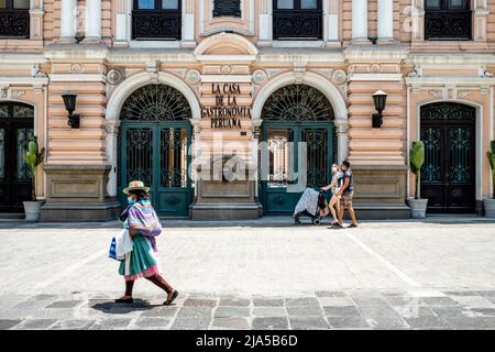 Die Casa de Correos y Telegrafos (das zentrale Postamt) in der Nähe der Plaza De Armas, Lima, Peru. Stockfoto