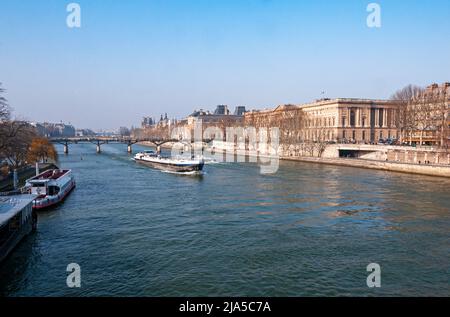 Blick auf die seine und Paris, Frankreich Stockfoto