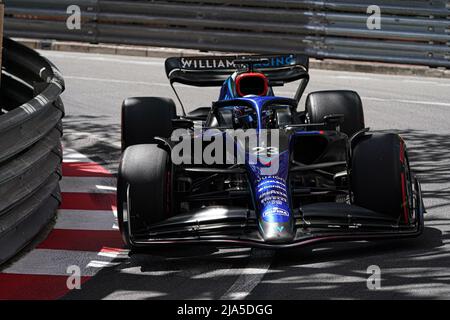 Monte Carlo, Fürstentum Monaco. 27.. Mai 2022. Alexander Albon (IND) Williams FW44 während DER FORMEL 1 GRAND PRIX DE MONACO 2022 Freies Training, Formel 1 Meisterschaft in Monte Carlo, Fürstentum Monaco, Mai 27 2022 Quelle: Independent Photo Agency/Alamy Live News Stockfoto