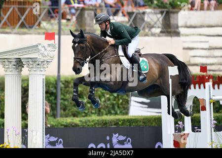 Bertram Allen (IRL) während des Premio n. 6 - Nations Cup des CSIO Rom 89. 2022 auf der Piazza di Siena in Rom am 27. Mai 2022 Stockfoto