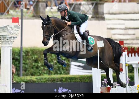 Bertram Allen (IRL) während des Premio n. 6 - Nations Cup des CSIO Rom 89. 2022 auf der Piazza di Siena in Rom am 27. Mai 2022 Stockfoto