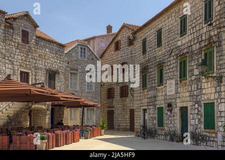 Stari Grad, Hvar, Dalmatien, Kroatien, Europa Stockfoto