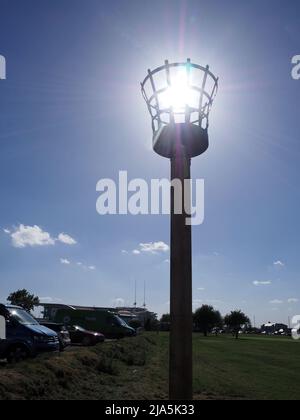 Beacon auf Epsom Downs, das speziell für die Feierlichkeiten zum Queen Diamond Jubilee 2022 errichtet wurde Stockfoto