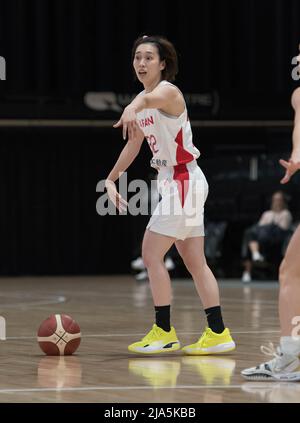 Sydney Olympic Park, Australien. 27.. Mai 2022. Saori Myazaki vom Japan Women's Basketball Team gesehen während Spiel 1 des Freundlichen Spiels der International Women Series zwischen dem australischen Frauen Basketball Team gegen das Japan Women's Basketball Team im Quay Center. Endergebnis; Australien 70:66 Japan. Kredit: SOPA Images Limited/Alamy Live Nachrichten Stockfoto