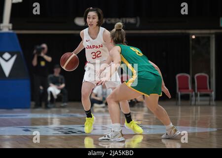 Sydney Olympic Park, Australien. 27.. Mai 2022. Saori Myazaki vom Japan Women's Basketball Team gesehen während Spiel 1 des Freundlichen Spiels der International Women Series zwischen dem australischen Frauen Basketball Team gegen das Japan Women's Basketball Team im Quay Center. Endergebnis; Australien 70:66 Japan. Kredit: SOPA Images Limited/Alamy Live Nachrichten Stockfoto