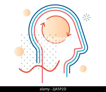 Empathie - emotionale Intelligenz - Ikone als EPS 10 Datei Stock Vektor
