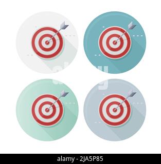 Bang On Target-Symbol als EPS 10-Datei Stock Vektor