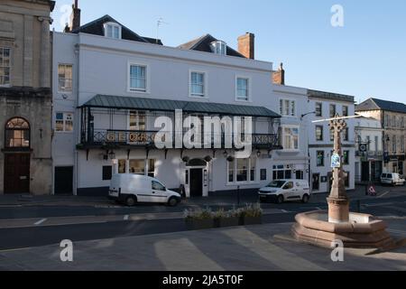 The George Hotel, Frome Town Centre, Somerset, England, Großbritannien Stockfoto