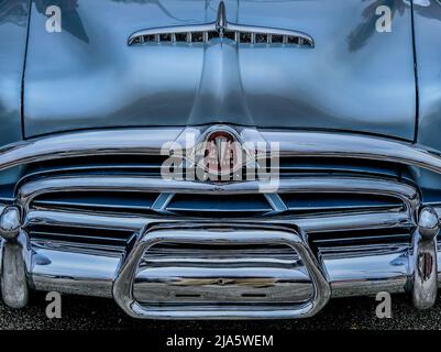 ATLANTA, GEORGIA - 5. Dezember 2021: Koffein und Octane ist eine national anerkannte Auto-Show, die monatlich stattfindet und Hunderte von klassischen und Muskelkater zeigt Stockfoto