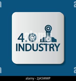 Industrie 4,0-Symbol, Technologiekonzept.Vektordarstellung Stock Vektor
