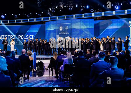 Warschau, Polen. 23.. Mai 2022. Das Team von Lech Poznan ist während der Gala der Ekstraklasa 2022 in Warschau zu sehen. Kredit: SOPA Images Limited/Alamy Live Nachrichten Stockfoto