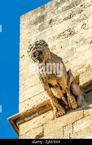 Spanien, Insel Mallorca. Wasserspeier der Kathedrale Santa Maria in Palma de Mallorca (13.. Jahrhundert), die am Ende des 19.. Jahrhunderts saniert wurden Stockfoto