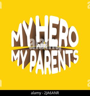 Typografie und Zitat Design zur Feier des globalen Tages der Eltern. Schätzt alle Eltern auf der ganzen Welt Stock Vektor