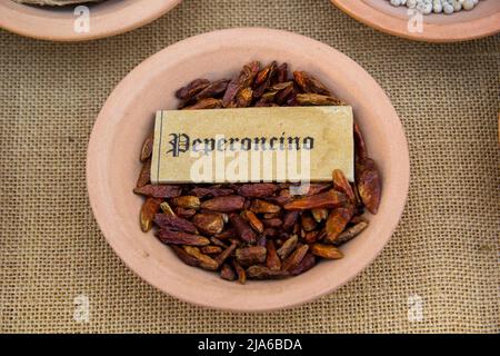 Aroma und Geschmack auf dem mittelalterlichen Markt Stockfoto