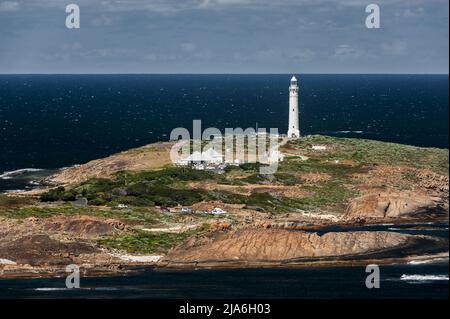 Cape Leeuwin Lighthouse an der Stelle, an der sich zwei Ozeane treffen. Stockfoto