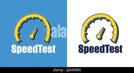 Tachometer 3D-Symbol für Auto-Logo-Vektor-Illustration-Symbol-Design Stock Vektor