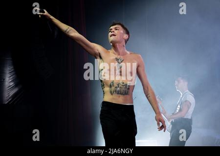 Brescia, Italien. 27.. Mai 2022. Blanco während DER BLANCO - Blu celeste Tour, italienische Sängerin Musikkonzert in Brescia, Italien, Mai 27 2022 Quelle: Unabhängige Fotoagentur/Alamy Live News Stockfoto