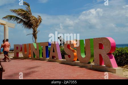 Isla Mujeres und Punta Sur. Stockfoto