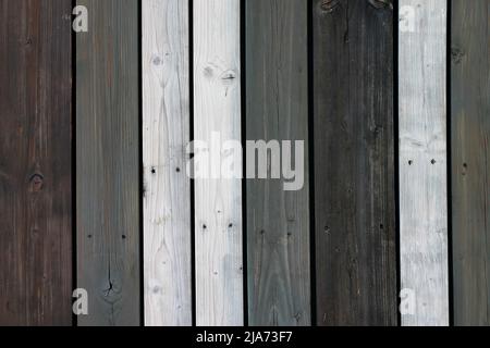 Gestreifte Holzplanken-Struktur. Natürliche Bohlenmuster. Stockfoto