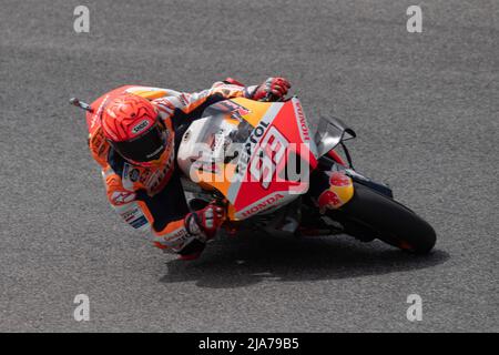 27.. Mai 2022; Mugello Circuit, Scarperia e San Piero, Toskana, Italien: MotoGP von Italien, kostenlose Trainingseinheiten; Marc Marquez/Repsol Honda Team Stockfoto