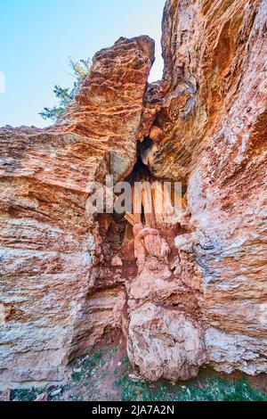 Detail der roten Klippen Stockfoto