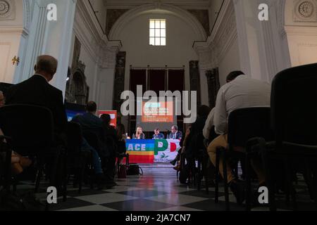 Neapel, Italien. 27.. Mai 2022. Konferenz „Neapel frei von der Camorra“, die am 27. Mai 2022 im Domus Ars Stable Center of Music and Culture in Neapel stattfand. Kredit: Unabhängige Fotoagentur/Alamy Live Nachrichten Stockfoto