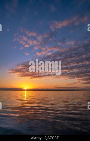 Sonnenaufgang auf den Galápagos-Inseln von Ecuador Stockfoto