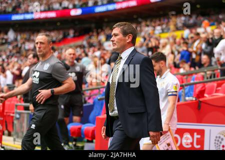 Wembley, London, Großbritannien. 28.. Mai 2022; Wembley Stadium, London, England, EFL League 2 Play-Off Finale, Mansfield Town gegen Port Vale: Mansfield Town Manager Nigel Clough Credit: Action Plus Sports Images/Alamy Live News Stockfoto