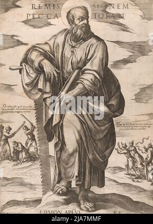 St. Simon, aus "Christus, Maria und die Apostel", drucken, Antonio Tempesta Stockfoto