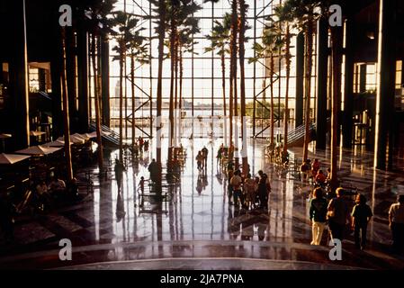 Das Wintergarten-Atrium im ehemaligen World Financial Center, jetzt Brookfield Place in New York City Stockfoto